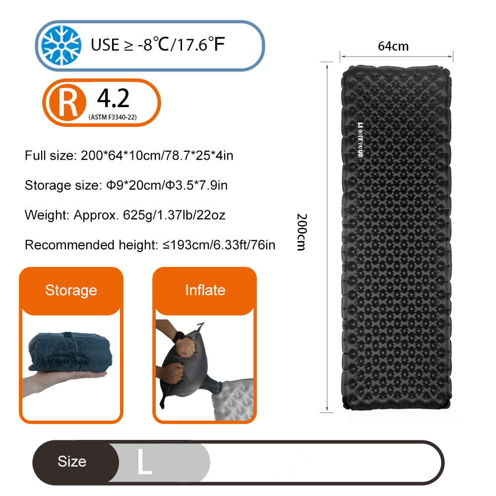 Colchoneta para dormir Light Tour R7.5 20D