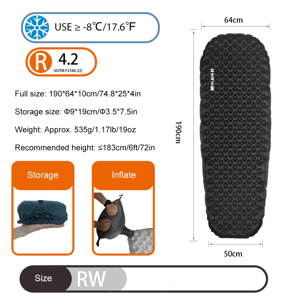 Colchoneta para dormir Light Tour R7.5 20D