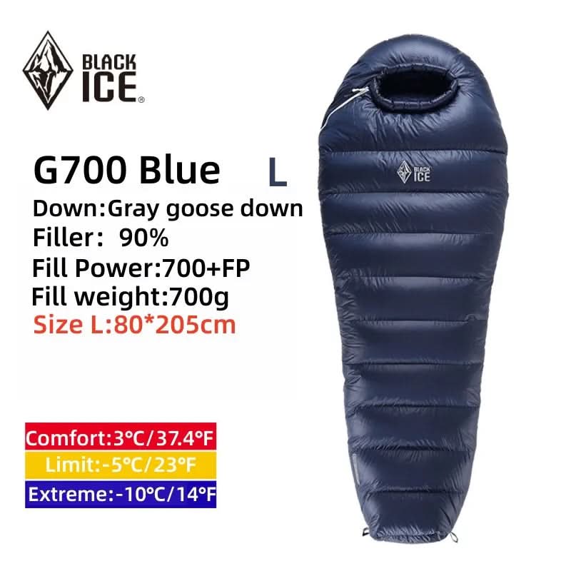 BLACK ICE G400/700/1000 Mummy Single Goose Down Sleeping Bag