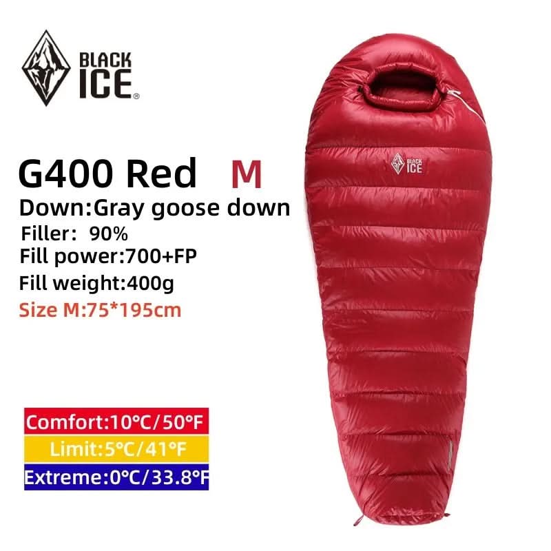 BLACK ICE G400/700/1000 Mummy Single Goose Down Sleeping Bag