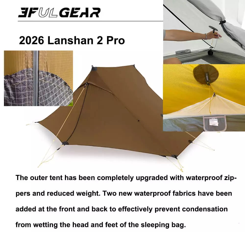 Tente 3F UL LanShan 2 pro (porte en T)