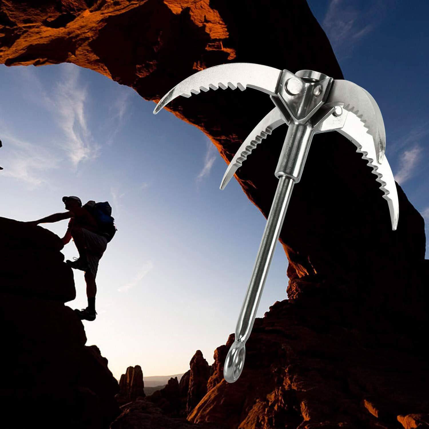Crochets d'escalade pliables 4 griffes en acier inoxydable