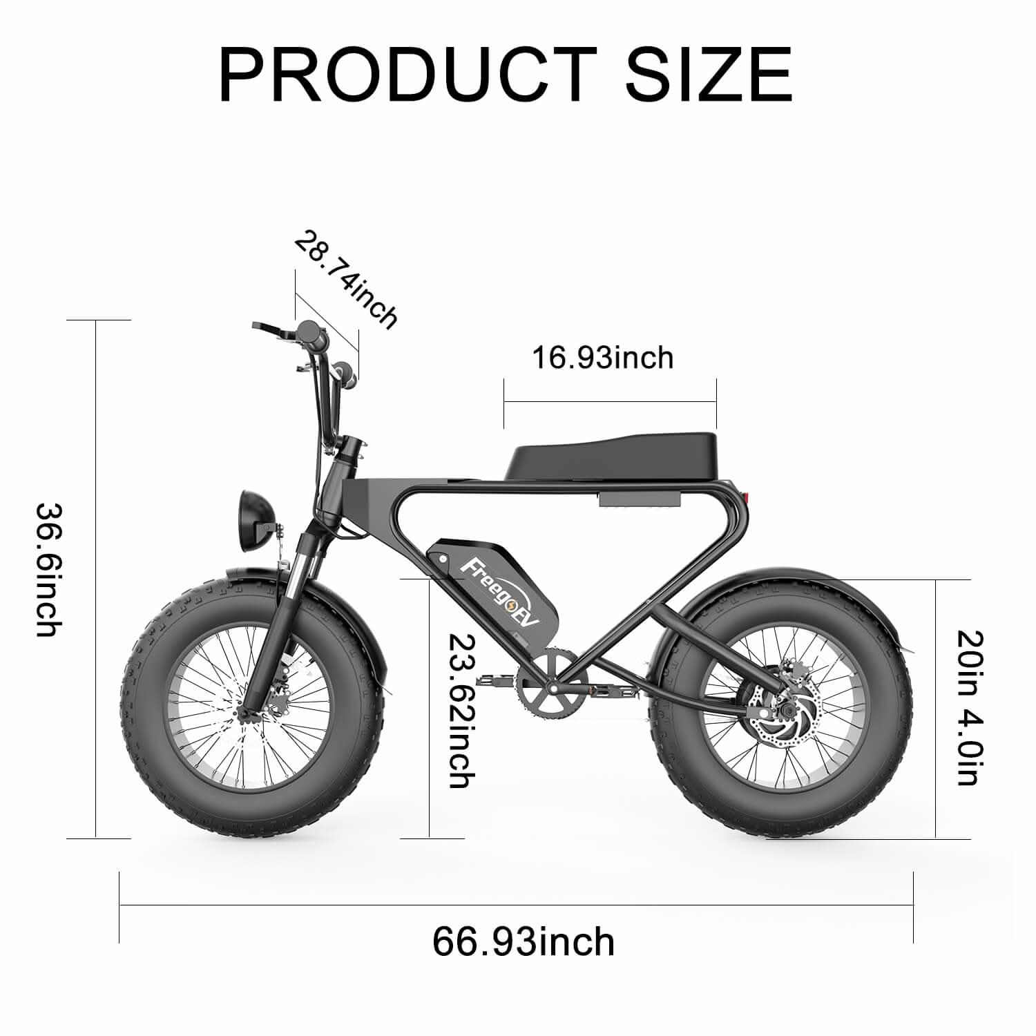 DK200 Electric Bike 1200W Motor 20Ah Battery with 20" x 4" Fat Tire