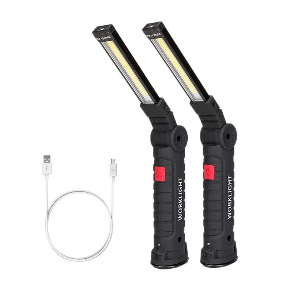 5 Modes and Magnetic Base 360 Degree Rotate LED Work Light (2 Pack, 27x4.5cm)