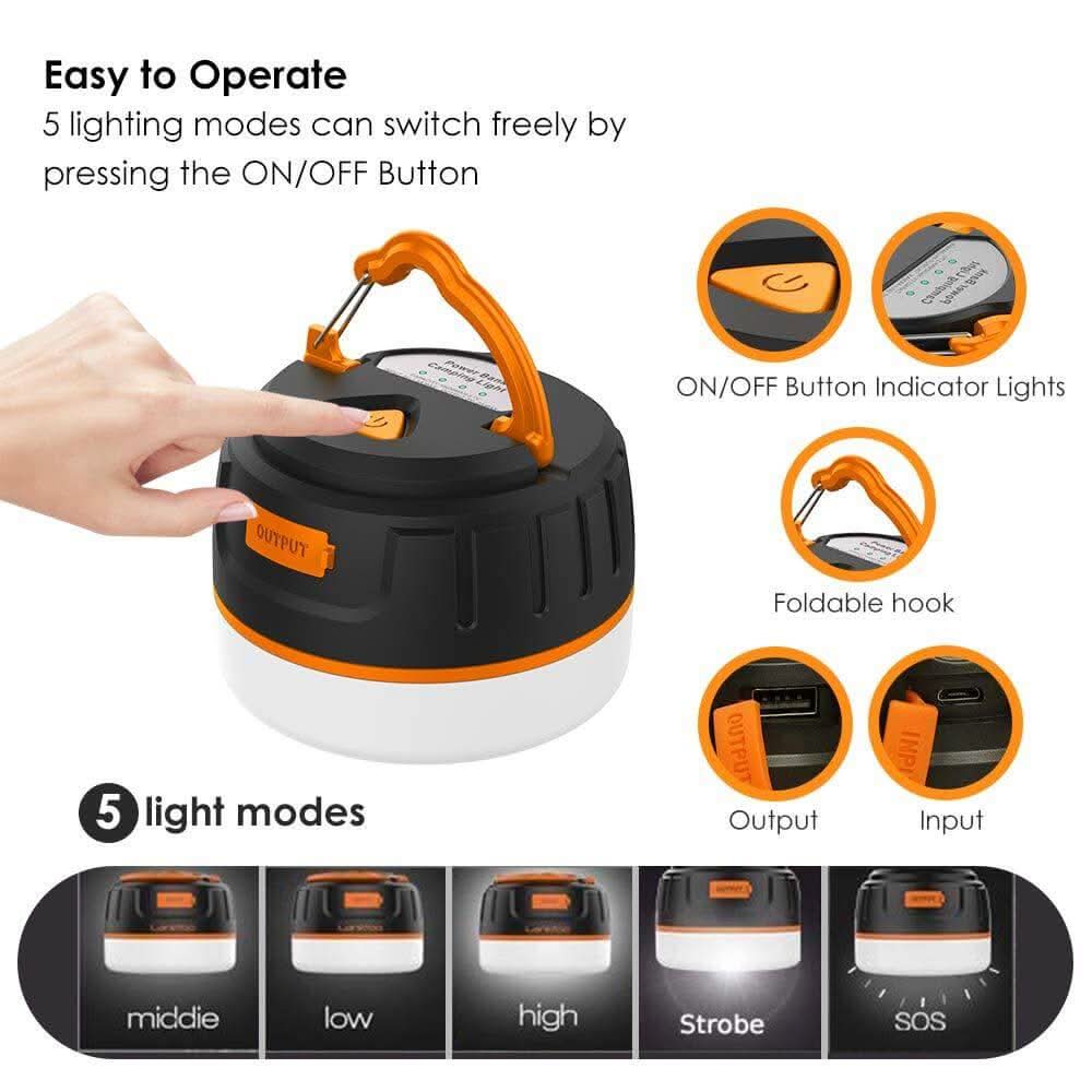 Rechargeable LED Camping Tent Light