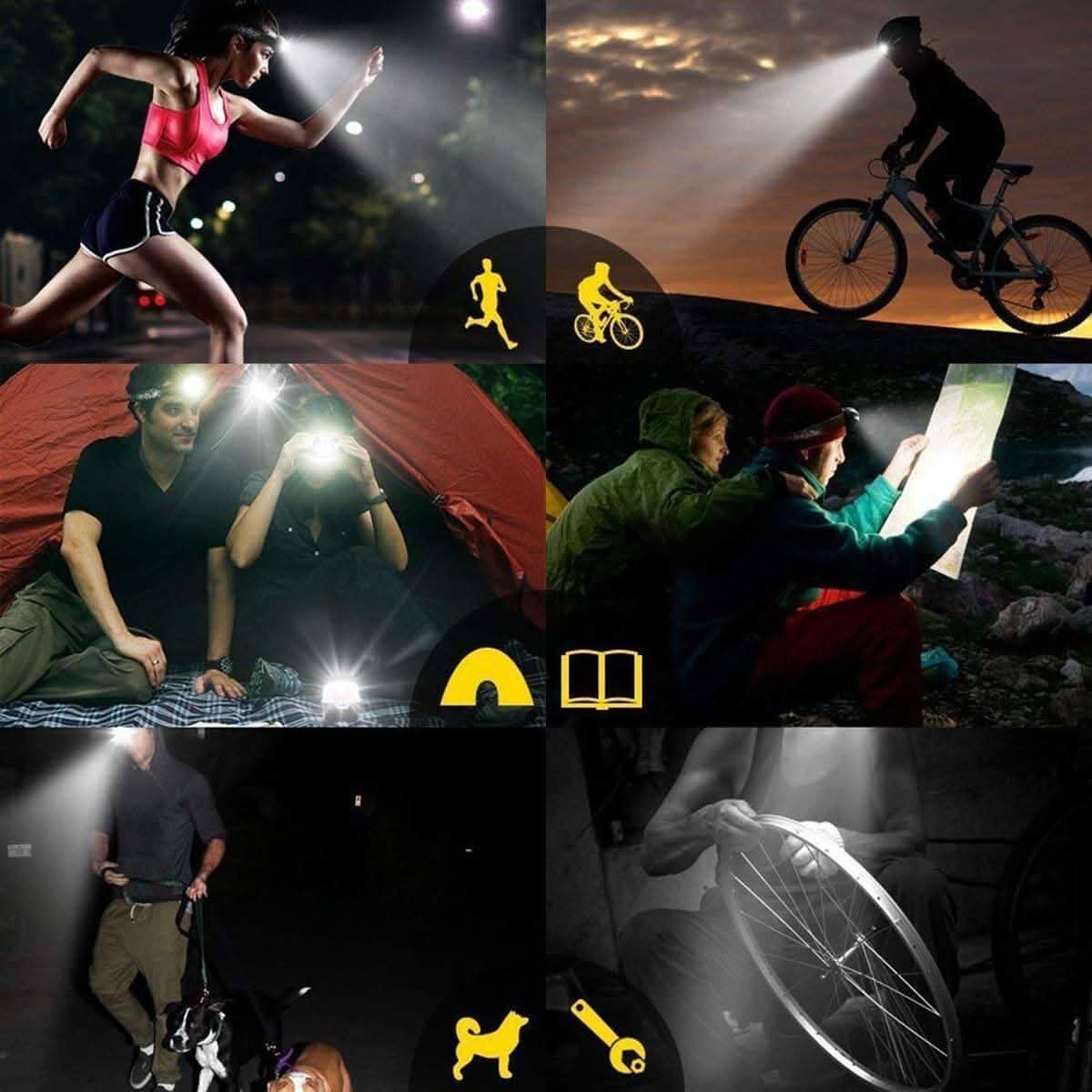 8 Modes 18000 Lumen Rechargeable Led Headlamp