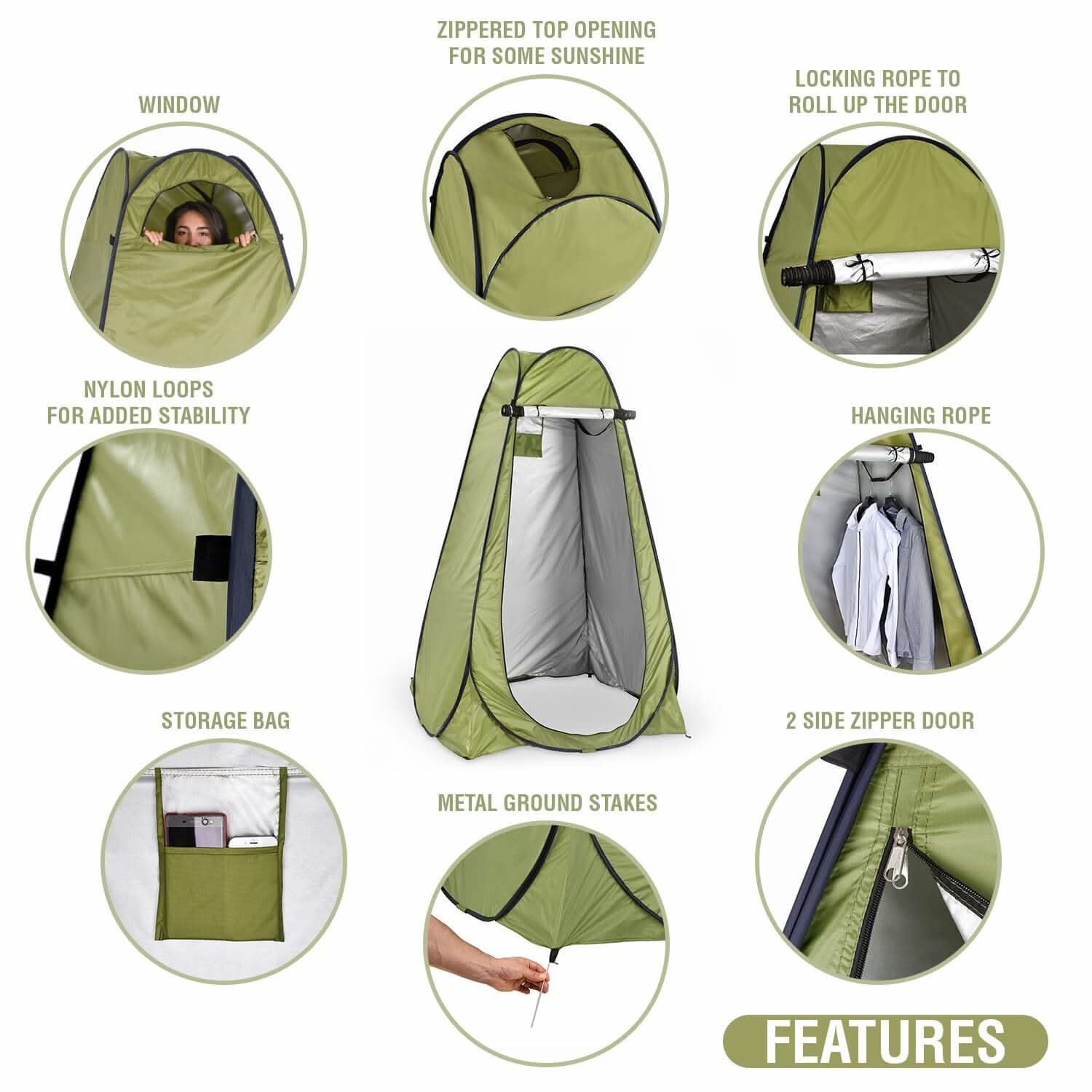 Pop Up Privacy Tent (Green)