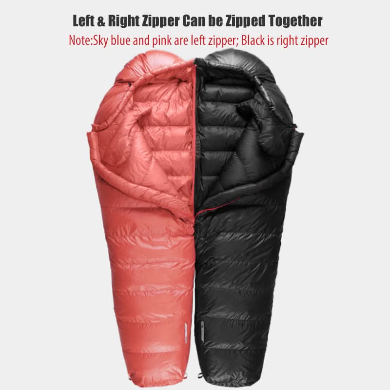 Saco de dormir momia de plumón de pato gris al 90 % de la serie B de Black Ice