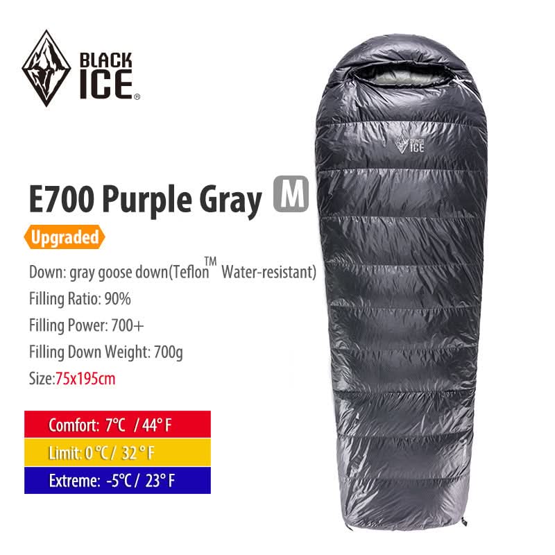 Black ice E Series Envelope Goose Down Sleeping Bag