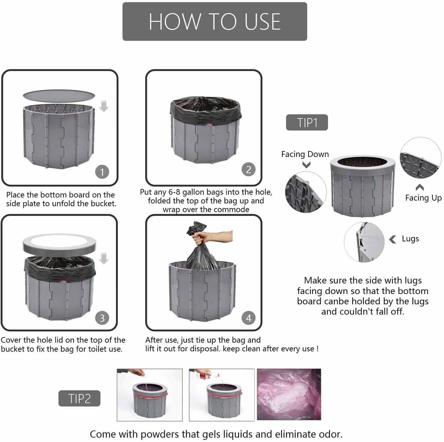 Portable Toilet Seat (Gray)