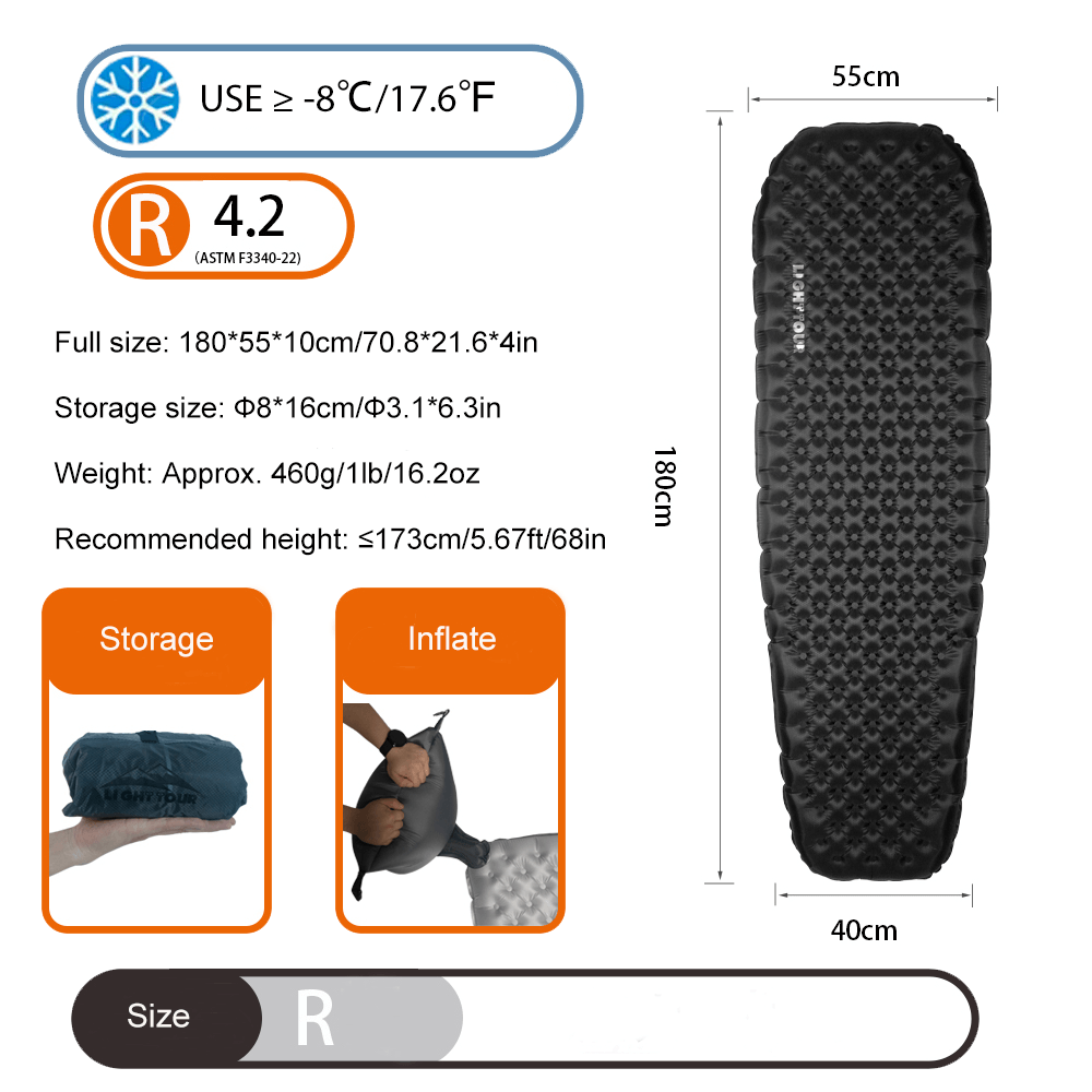 Colchoneta para dormir Light Tour R7.5 20D