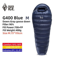 BLACK ICE G400/700/1000 Mummy Single Goose Down Sleeping Bag