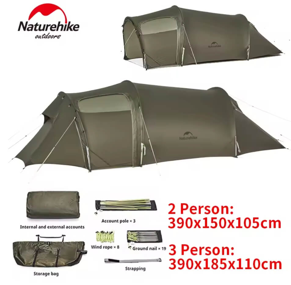 opalus 3 tent Naturehike Opalus 2/3 Tunnel UL Tent – Camperlists