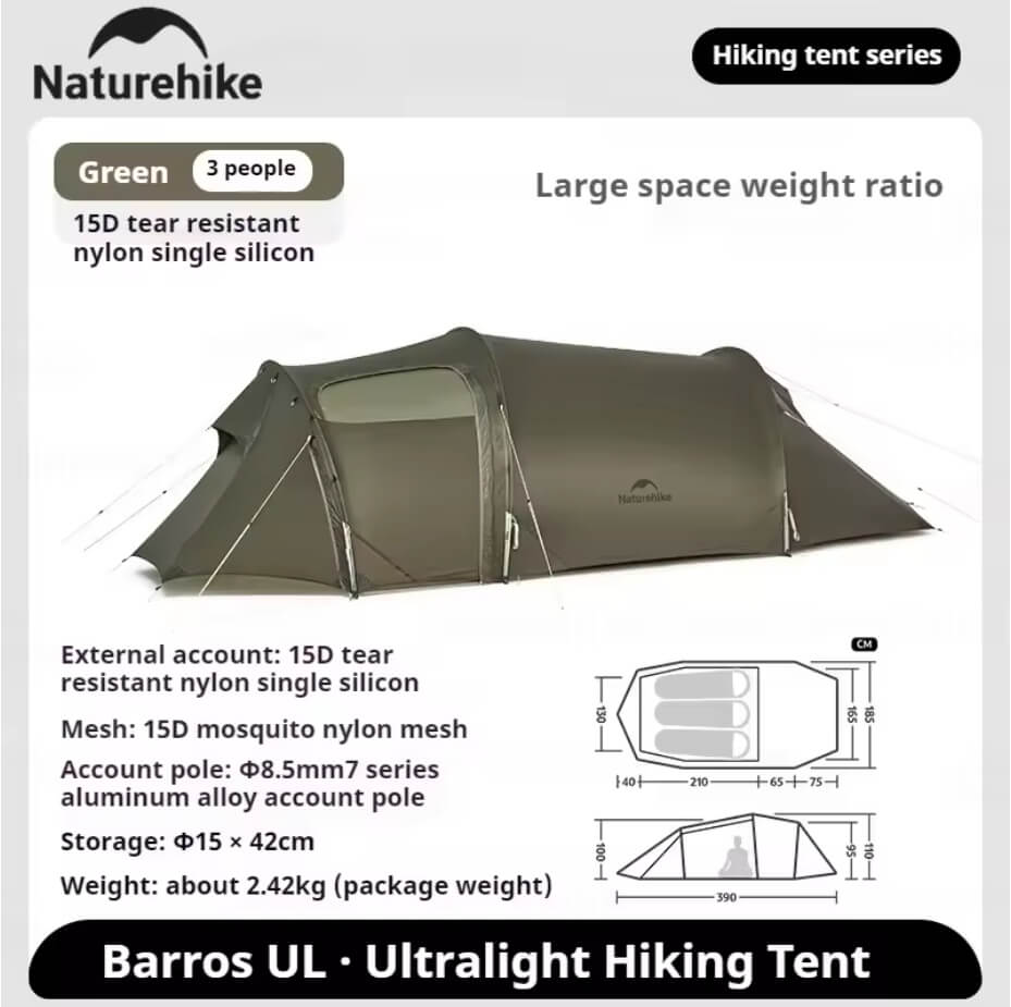 opalus 2 tent Naturehike Opalus 2/3 Tunnel UL Tent