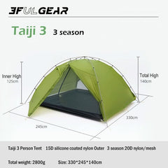 Tienda de campaña Taiji 3 de UL Gear de 3 pisos 