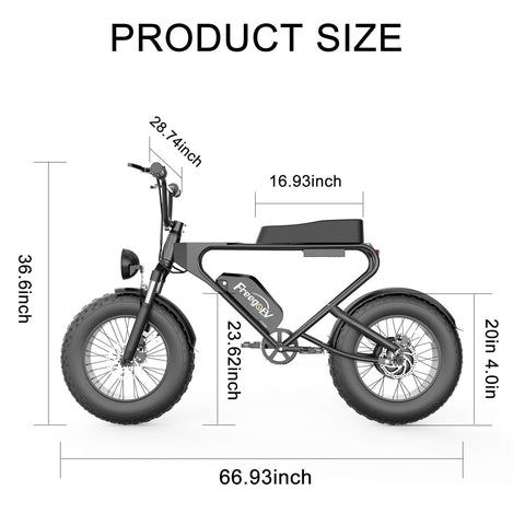 Image of DK200 Electric Bike 1200W Motor 20Ah Battery with 20" x 4" Fat Tire