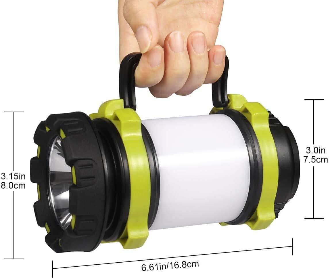 Linterna de campamento LED USB con 800 lúmenes, 4 modos, resistente al agua IPX45