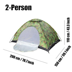 Tiendas de campaña de camuflaje para 2 personas, tienda de campaña impermeable