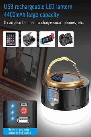 Image of LED USB Rechargeable Solar Camping Light