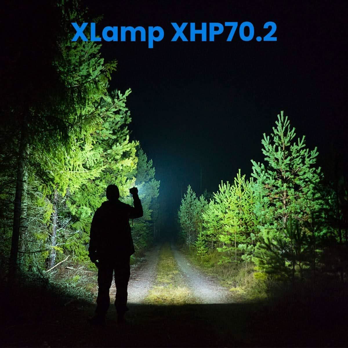 90000 Lumens LED Tactical Flashlight, USB Rechargeable, Zoomable IPX4 Water Resistant