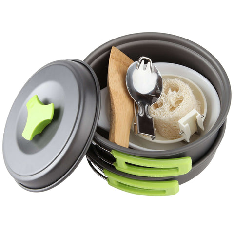 Image of Camping Cookware Mess Kit -Pots and Pans Set DS200