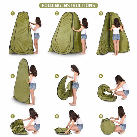 Image of Pop Up Privacy Tent (Green)