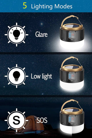 Image of LED USB Rechargeable Solar Camping Light