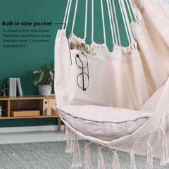 Hammock Chair Max 330 Lbs with 2 Cushions