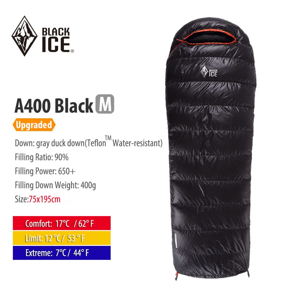 Black ice A-series Envelope Mummy Sleeping Bag