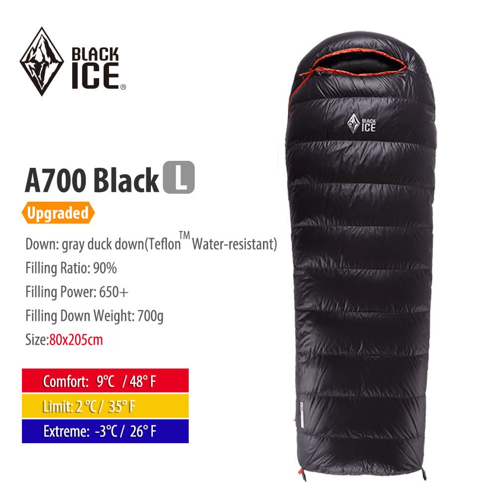Black ice A-series Envelope Mummy Sleeping Bag