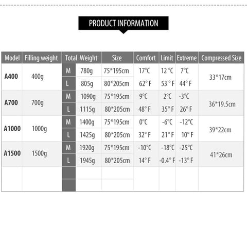 Image of Blackice A-series Envelope Mummy Sleeping Bag