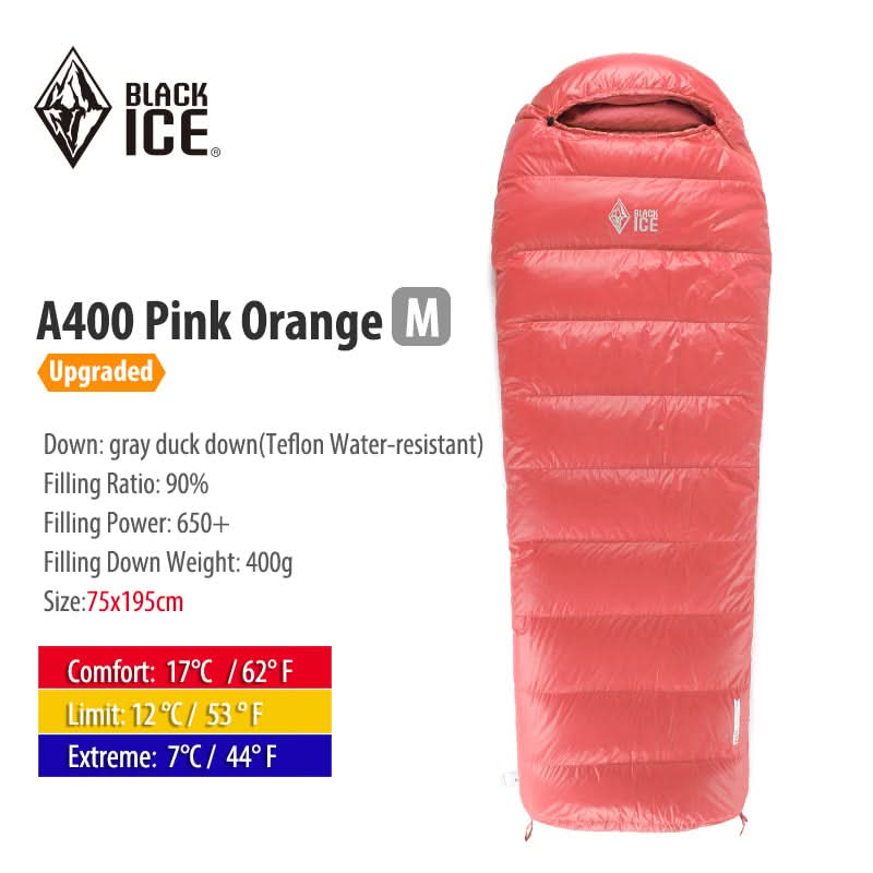 Black ice A-series Envelope Mummy Sleeping Bag