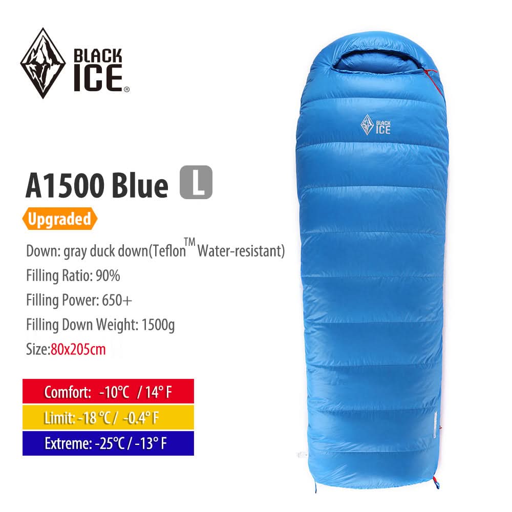 Black ice A-series Envelope Mummy Sleeping Bag