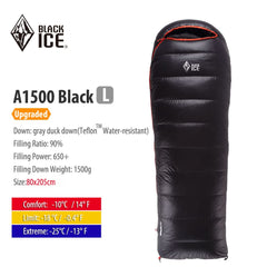Black ice A-series Envelope Mummy Sleeping Bag