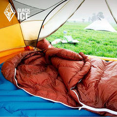 Sac de couchage enveloppe en duvet d'oie Black Ice E Series 