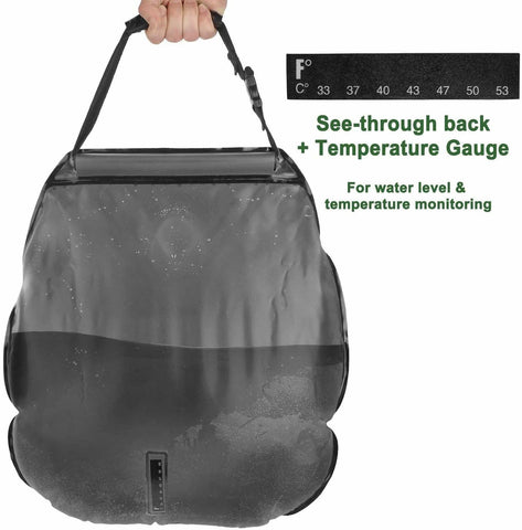 Image of Solar Shower Bag 5 gallons/20L with Removable Hose and On-Off Switchable Shower Head