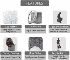 Portable Toilet Seat (Gray)