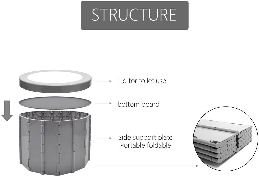 Portable Toilet Seat (Gray)