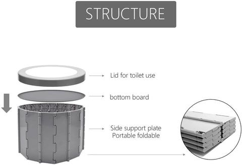 Image of Portable Toilet Seat (Gray)