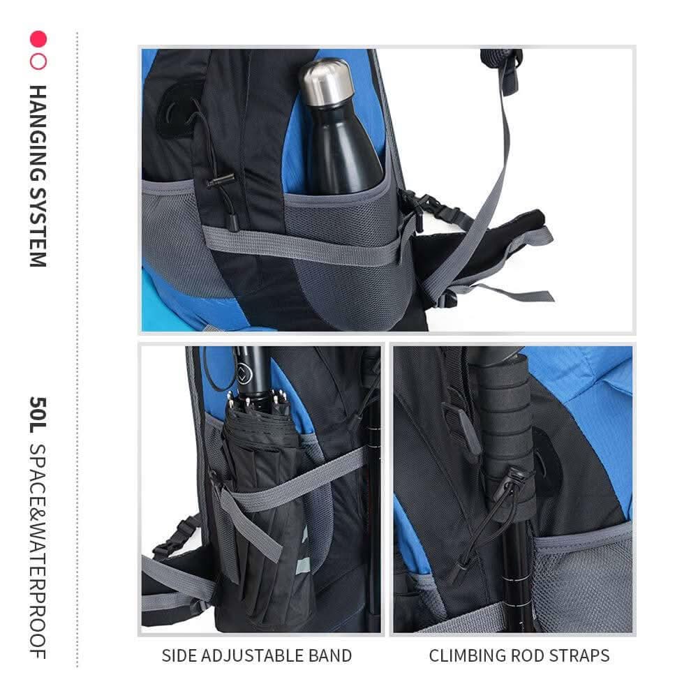 50L Lightweight Water Resistant Hiking Backpack,Outdoor Sport Daypack Travel Bag