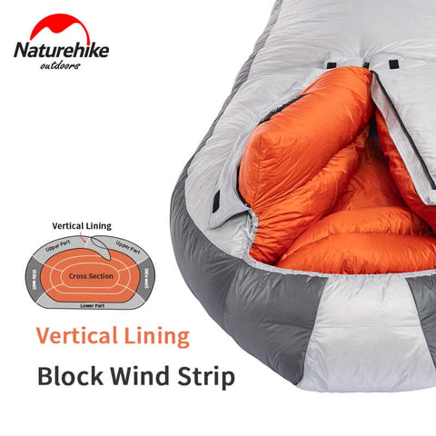 Image of Naturehike 20D Arctic Alpine Goose Down Mummy Sleeping Bag