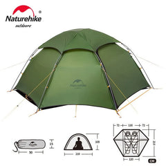Naturehike Cloud Peak 2 Persons 4 Season Tent(T door)