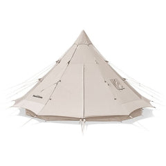 Tente pyramidale en coton Naturehike de grande taille