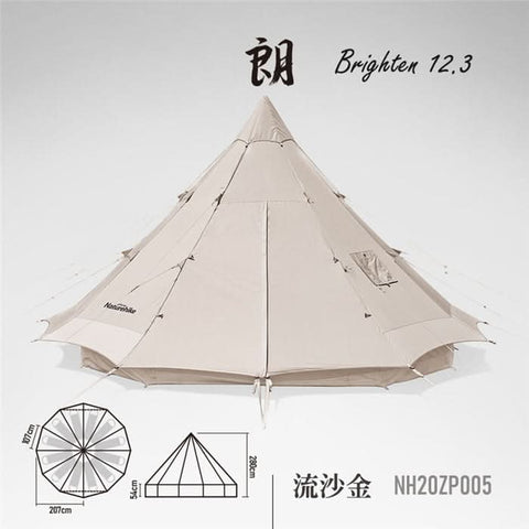 Image of Naturehike Large Cotton Pyramid Tent