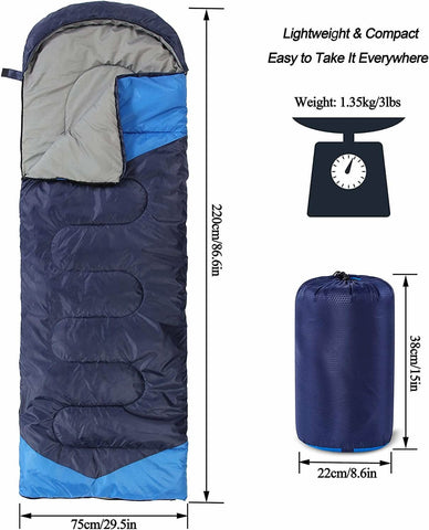 Image of Backpacking Sleeping Bag for Adults & Kids