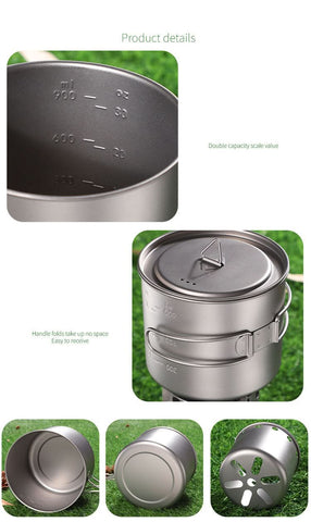 Image of Titanium Portable Firewood Stove Set