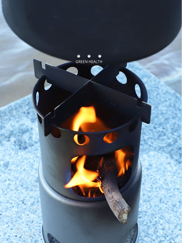 Image of Titanium Portable Firewood Stove Set