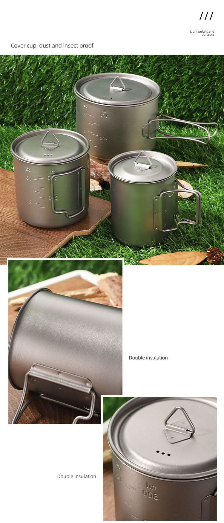 Titanium Cup with Lid