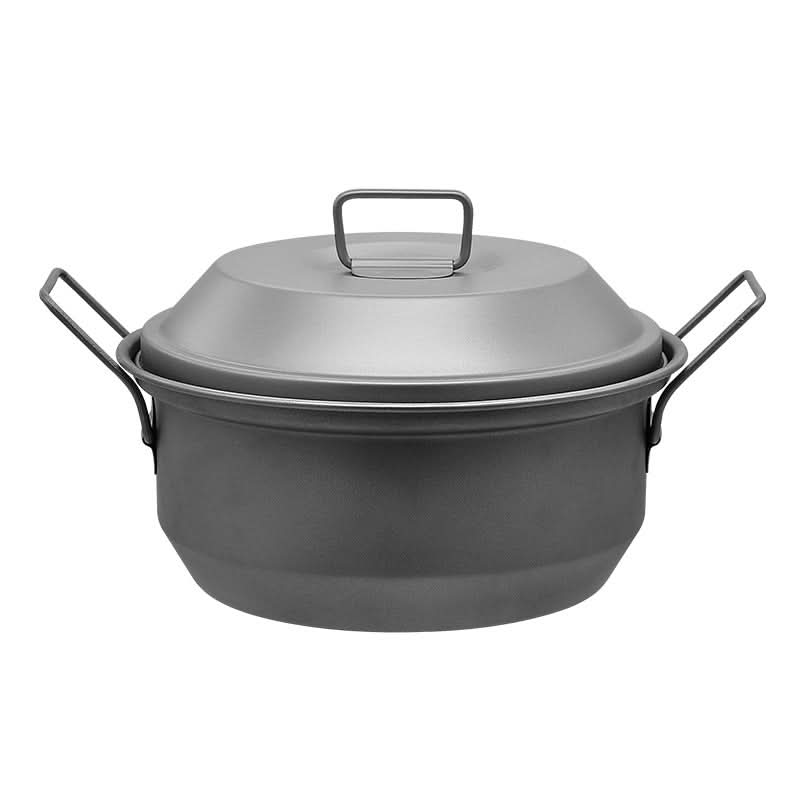 Olla con platillo volador de titanio de 1100 ml con dos asas de Kapila