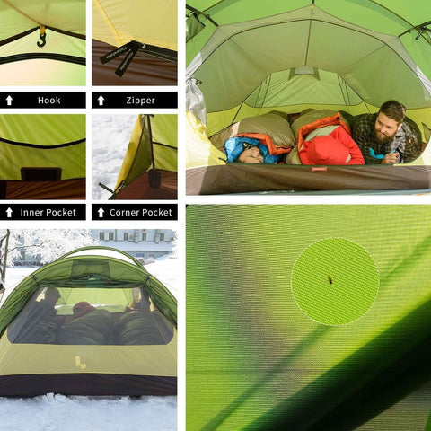 Image of Backpacking Tent 3 Person Lightweight Waterproof Camping Tent